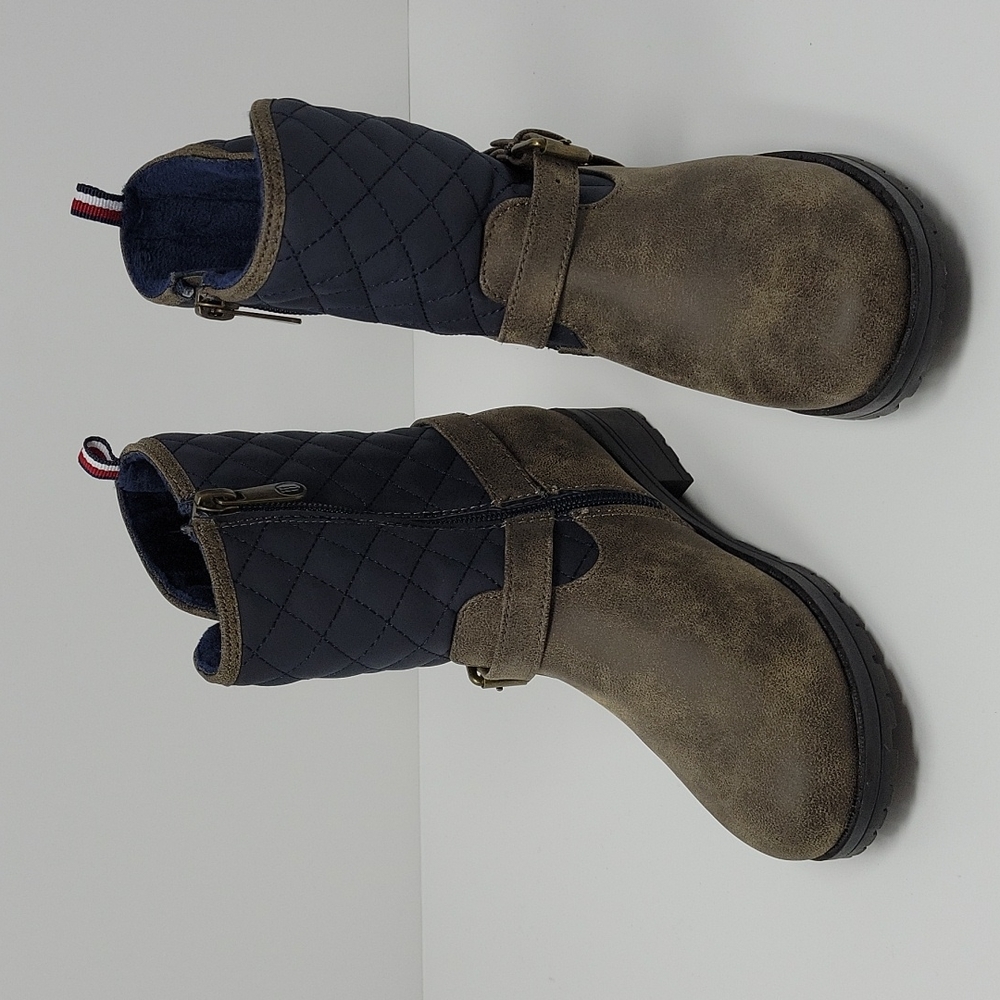 Womens Tommy Hilfiger Rocker Rider, Brown, Dark Blue, Size 13 (Youth) - New